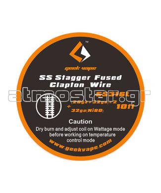 GeekVape SS Stagger Fused Clapton Wire 3m