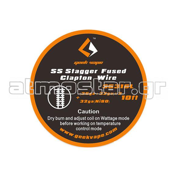 GeekVape SS Stagger Fused Clapton Wire 3m